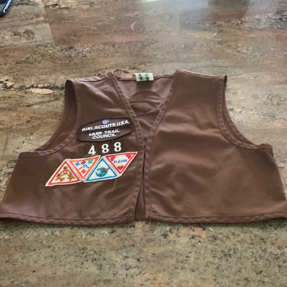 Girl Scouts Shirts & Tops Vintage Girl Scouts Brownies Badge Vest